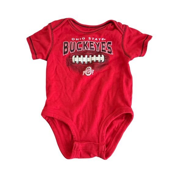 Ohio State Buckeyes Baby Onesie Set Of 2 Red & Black 12M - Picture 2 of 5